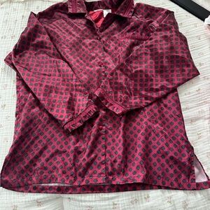 Men's Red Patterned Shirt